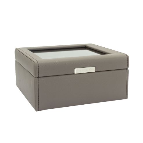 Ecrin 6 montres, Bond V2, gris, intérieur marron, vitré Friedrich 23