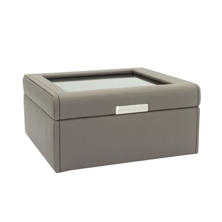 Ecrin 6 montres, Bond V2, gris, intérieur marron, vitré Friedrich 23