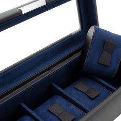 Ecrin 4 montres, Bond V2, noir intérieur bleu, vitré Friedrich 23 2