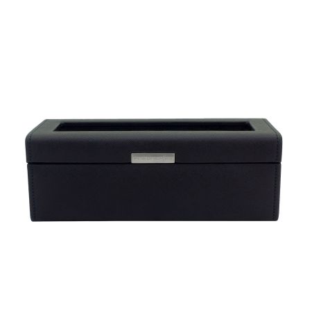 Ecrin 4 montres, Bond V2, noir intérieur bleu, vitré Friedrich 23