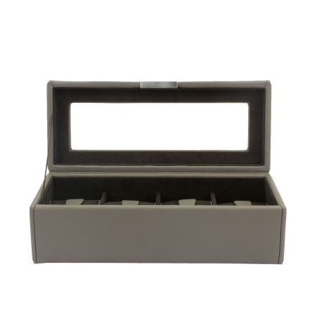 Ecrin 4 montres, Bond V2, gris intérieur marron, vitré Friedrich 23