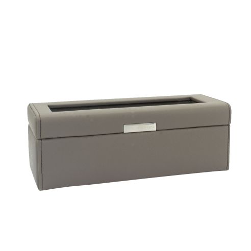 Ecrin 4 montres, Bond V2, gris intérieur marron, vitré Friedrich 23