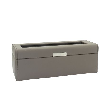 Ecrin 4 montres, Bond V2, gris intérieur marron, vitré Friedrich 23