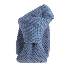 Cravate Tricot unie, Bleu de Guède. Arcobaleno Clj Charles Le Jeune