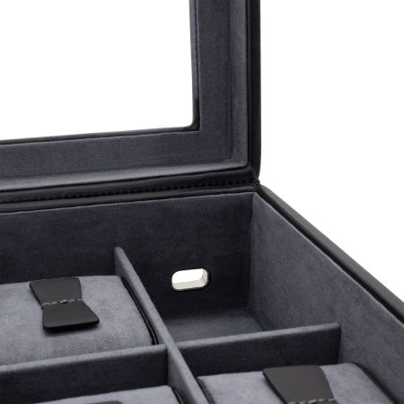 Ecrin 6 montres, Infinity, noir, intérieur gris, vitré Friedrich 23
