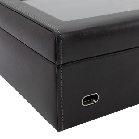 Ecrin 6 montres, Infinity, noir, intérieur gris, vitré Friedrich 23