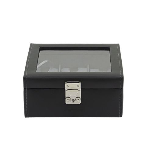 Ecrin 6 montres, Infinity, noir, intérieur gris, vitré Friedrich 23