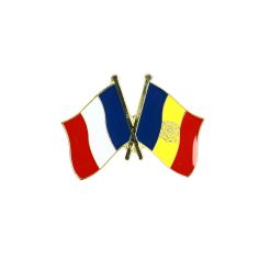 Pin's Drapeaux Jumelage France - Andorre Clj Charles Le Jeune