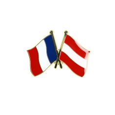 Pin's Drapeaux Jumelage France - Autriche Clj Charles Le Jeune