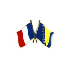 Pin's Drapeaux Jumelage France - Bosnie-Herzégovine Clj Charles Le Jeune