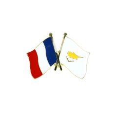 Pin's Drapeaux Jumelage France - Chypre Clj Charles Le Jeune