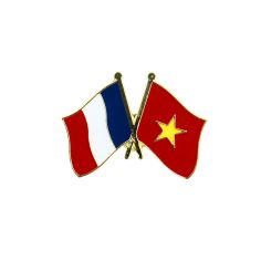 Pin's Drapeaux Jumelage France - Viêt Nam Clj Charles Le Jeune