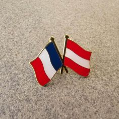 Pin's Drapeaux Jumelage France - Autriche Clj Charles Le Jeune 2