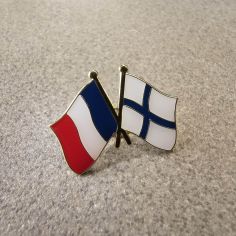 Pin's Drapeaux Jumelage France - Finlande Clj Charles Le Jeune 2