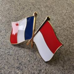 Pin's Drapeaux Jumelage France - Monaco Clj Charles Le Jeune 2