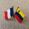 Pin's Drapeaux Jumelage France - Venezuela Clj Charles Le Jeune