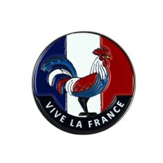 Pin's Coq Bleu Blanc Roge Vive la France Clj Charles Le Jeune