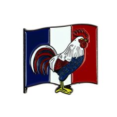 Pin's Coq et drapeau Français Clj Charles Le Jeune