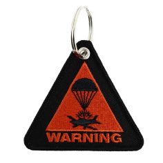 Porte Clés - Avion Parachute Warning - Triangle orange Clj Charles Le Jeune