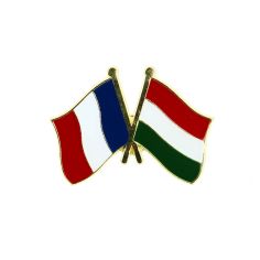 Pin's Drapeaux Jumelage France - Hongrie Clj Charles Le Jeune