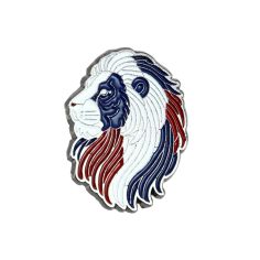 Pin's Lion design, bleu blanc rouge Clj Charles Le Jeune