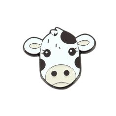 Pin's Vache noire et blanche Clj Charles Le Jeune