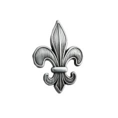 Pin's Fleur de Lys - Argent brossé - Royauté Française Clj Charles Le Jeune