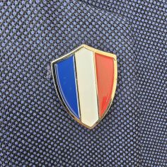Pin's Blason bleu blanc rouge Clj Charles Le Jeune 2