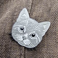 Pin's Tête de chat Clj Charles Le Jeune 2