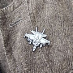 Pin's avion de chasse Clj Charles Le Jeune 2