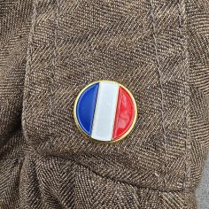 Pin's Drapeau Français rond Clj Charles Le Jeune 2