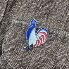 Pin's Coq Patriote Design Clj Charles Le Jeune 2
