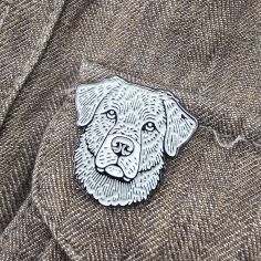 Pin's Tête de chien Clj Charles Le Jeune 2