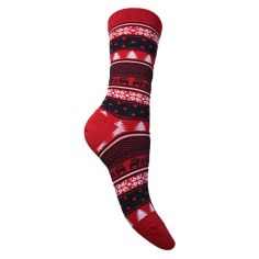 Mi chaussettes en coton Sapin Norvégien Noël et sa boite. Labonal, fabriquées en France. Labonal