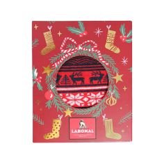 Mi chaussettes en coton Sapin Norvégien Noël et sa boite. Labonal, fabriquées en France. Labonal 2