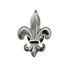 Pin's Fleur de Lys - Argenté brillant - Royauté Française Clj Charles Le Jeune