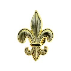 Pin's Fleur de Lys - Doré brillant - Royauté Française Clj Charles Le Jeune