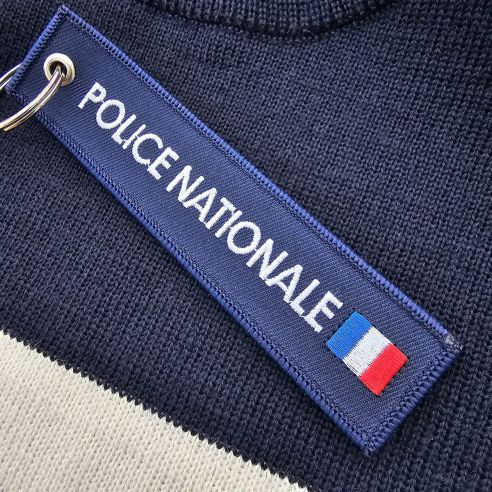 Porte Clés - Police Nationale - Drapeau Bleu Blanc Rouge