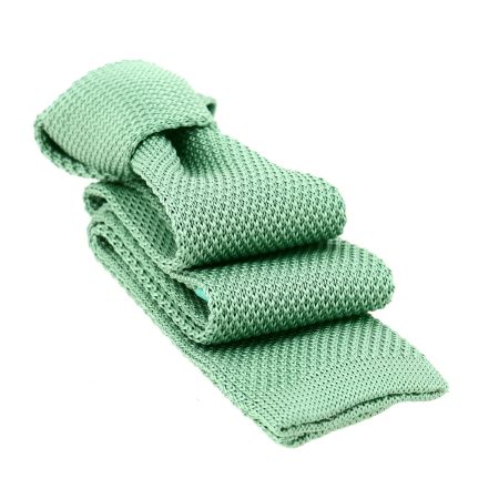 Cravate Tricot unie, Vert d'eau. Arcobaleno