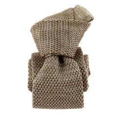 Cravate Tricot unie, Beige Lino. Arcobaleno