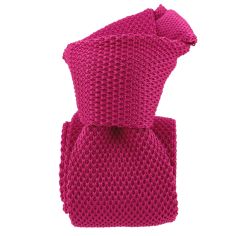 Cravate Tricot unie, Rose Boléro. Arcobaleno
