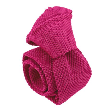 Cravate Tricot unie, Rose Boléro. Arcobaleno