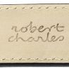 Ceinture cuir, empreinte autruche marron, Ostrich Robert Charles