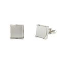 Bouton de manchette Simon Carter, Cats eyes squared blanc Simon Carter