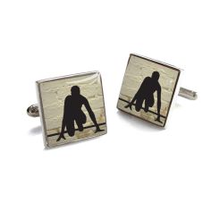 Boutons de manchette, A vos marques! Start white brick Tyler & Tyler 2