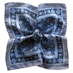 Pochette soie, Auteuil Bleu Segni et Disegni 2