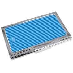 Porte cartes de visite T&T, Pinstripe Blue Tyler & Tyler