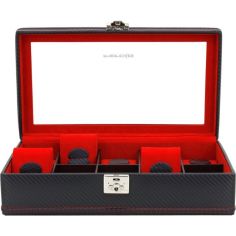 Ecrin 10 montres, Carbone, fibre de carbone intérieur rouge Friedrich 23