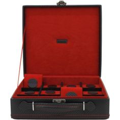 Malette 12 montres, Carbone, fibre de carbone intérieur rouge Friedrich 23