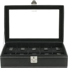 Ecrin 10 montres, London, cuir noir Friedrich 23